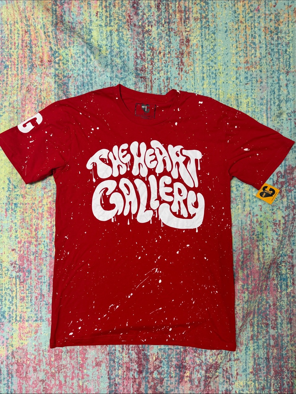 Gallery Red Short-Sleeve Tee with White Drip Logo